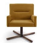 Kit 2 Poltronas Decorativas Giratórias Base Xis Madeira Angel