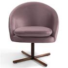 Kit 2 Poltronas Decorativas Giratórias Base Xis Madeira Rafa