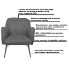 Kit 2 Poltronas Decorativas Hannah Pés Chocolate Palito Velud