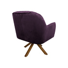 Kit 2 Poltronas Decorativas Hannah Pés De Madeira Giratório V