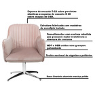 Kit 2 Poltronas Decorativas Hannah Pés Evo Polido Veludo Rosa