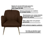 Kit 2 Poltronas Decorativas Hannah Pés Gold Palito Veludo Mar