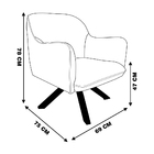 Kit 2 Poltronas Decorativas Hannah Pés Madeira Giratório Velu