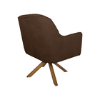 Kit 2 Poltronas Decorativas Hannah Pés Madeira Giratório Velu