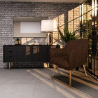 Kit 2 Poltronas Decorativas Hannah Pés Madeira Palito Veludo