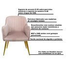 Kit 2 Poltronas Decorativas Hannah Pés Palito Gold Veludo Ros