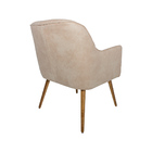 Kit 2 Poltronas Decorativas Hannah Pés Palito Madeira Pet Beg