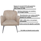 Kit 2 Poltronas Decorativas Hannah Pés Palito Polido Pet Fend