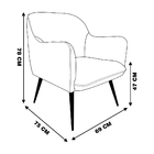 Kit 2 Poltronas Decorativas Hannah Pés Palito Polido Veludo A