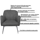 Kit 2 Poltronas Decorativas Hannah Pés Palito Polido Veludo C