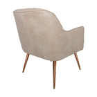 Kit 2 Poltronas Decorativas Hannah Pés Palito Rosê Gold Pet F