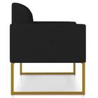 Kit 2 Poltronas Decorativas Industrial Dourada A79 Preto