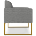 Kit 2 Poltronas Decorativas Isabella Base Industrial Linho Gr