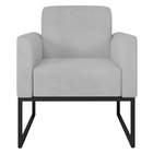 Kit 2 Poltronas Decorativas Isabella Base Industrial Suede Ci