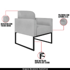 Kit 2 Poltronas Decorativas Isabella Base Industrial Suede Ci