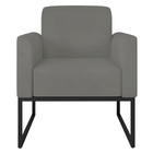 Kit 2 Poltronas Decorativas Isabella Base Industrial Suede Gr