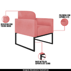 Kit 2 Poltronas Decorativas Isabella Base Industrial Suede Ro