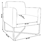 Kit 2 Poltronas Decorativas Isabella Base X Suede Nude/preto