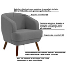 Kit 2 Poltronas Decorativas Jericó Pés De Madeira Veludo Graf