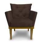 Kit 2 Poltronas Decorativas Julia Suede Marrom - Meu Lar Deco