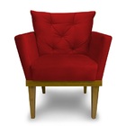 Kit 2 Poltronas Decorativas Julia Suede Vermelho - Meu Lar De