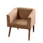 Kit 2 Poltronas Decorativas Juliane Suede Marrom