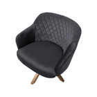 Kit 2 Poltronas Decorativas Kitana Pés Madeira Giratório Velu