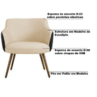 Kit 2 Poltronas Decorativas Kitana Pés Palito Pu Sintético/li