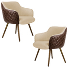 Kit 2 Poltronas Decorativas Kitana Pés Palito Pu Sintético/li