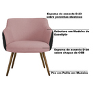 Kit 2 Poltronas Decorativas Kitana Pés Palito Pu Sintético/li