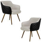 Kit 2 Poltronas Decorativas Kitana Pés Palito Pu Sintético/li