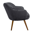 Kit 2 Poltronas Decorativas Kitana Pés Palito Veludo Cinza G1