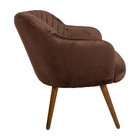 Kit 2 Poltronas Decorativas Kitana Pés Palito Veludo Marrom G