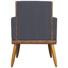 Kit 2 Poltronas Decorativas Lis Corino E Linho Cores Pé Palit