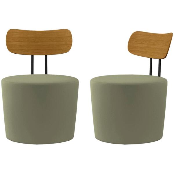 Kit 2 Poltronas Decorativas Lua Veludo Moll