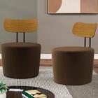 Kit 2 Poltronas Decorativas Lua Veludo Moll