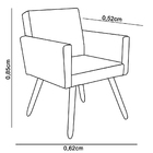 Kit 2 Poltronas Decorativas Mel Suede Rosa Claro Dal Poz Esto