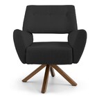 Kit 2 Poltronas Decorativas Melli Base Giromad Giratória Linh