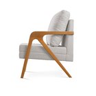 Kit 2 Poltronas Decorativas Mona Cinza Claro