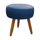 Kit 2 Poltronas Decorativas Nina + Puff Veludo Azul - Vs Decor