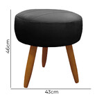 Kit 2 Poltronas Decorativas Nina + Puff Veludo Preto - Specia