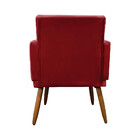 Kit 2 Poltronas Decorativas Nina + Puff Veludo Vermelho - Spe