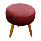 Kit 2 Poltronas Decorativas Nina + Puff Veludo Vinho Star Con