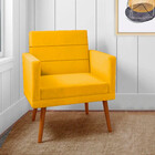 Kit 2 Poltronas Decorativas Nina Veludo Amarelo Speciale Home