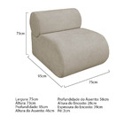 Kit 2 Poltronas Decorativas Orgânica Escritório Recepção Sala