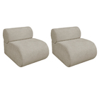 Kit 2 Poltronas Decorativas Orgânica Escritório Recepção Sala