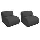 Kit 2 Poltronas Decorativas Orgânica Escritório Recepção Sala