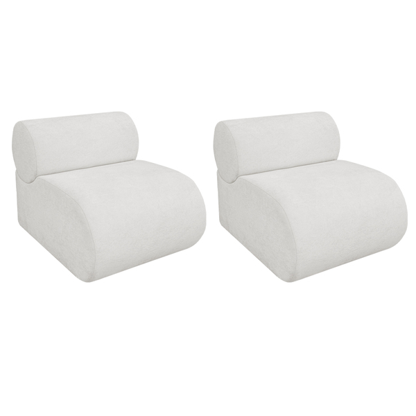 Kit 2 Poltronas Decorativas Orgânica Escritório Recepção Sala