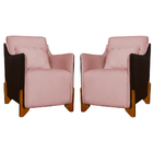 Kit 2 Poltronas Decorativas P/ Sala Quarto Heloisa Veludo Com