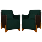 Kit 2 Poltronas Decorativas P/ Sala Quarto Heloisa Veludo Com